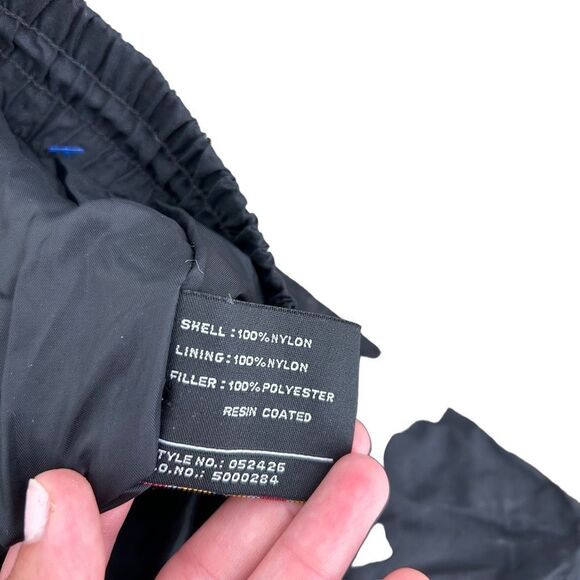 Black Dot Navy Blue Snow Ski Snowboard Pants Size M Drawstring Outdoor Nylon - Picture 8 of 9